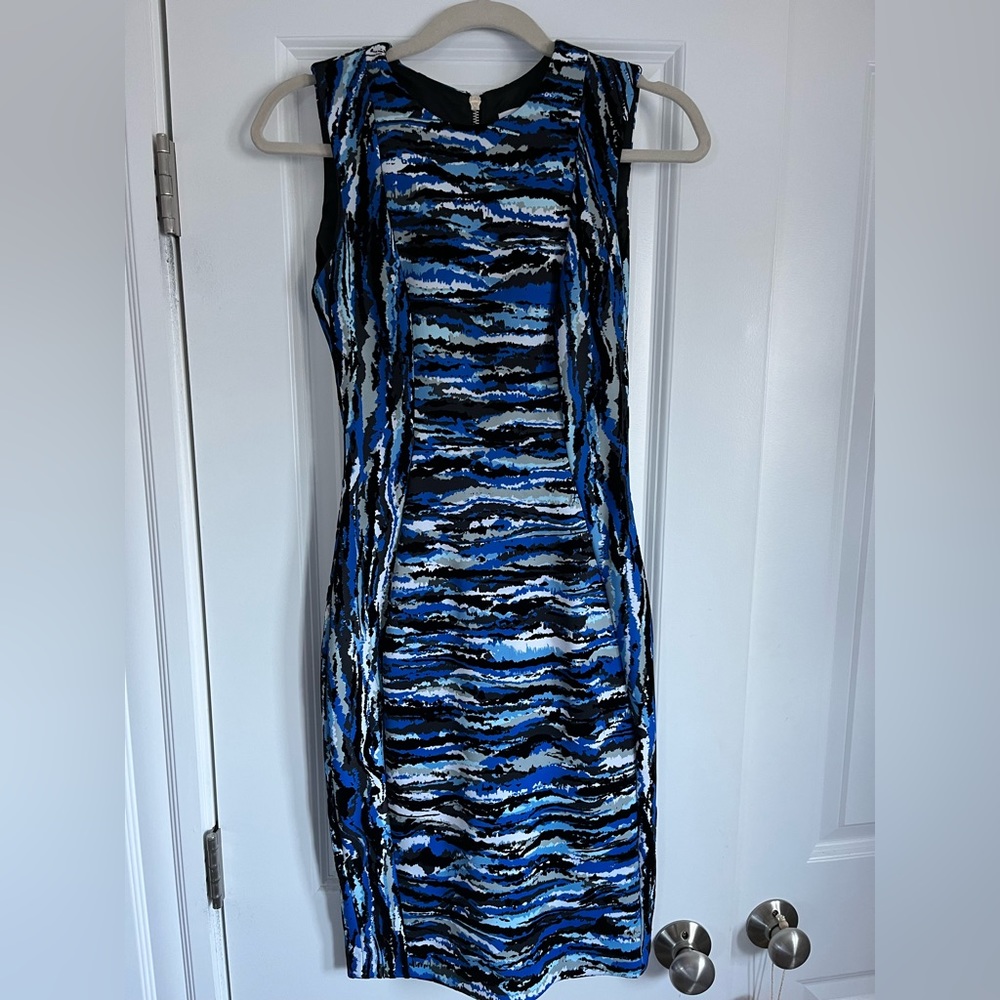 Calvin Klein; blue/black/white, Size 2